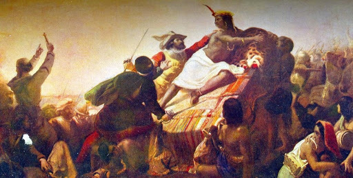 Pizarro took advantage of the Incan civil war and established a new capitol by sacking Cuzco.