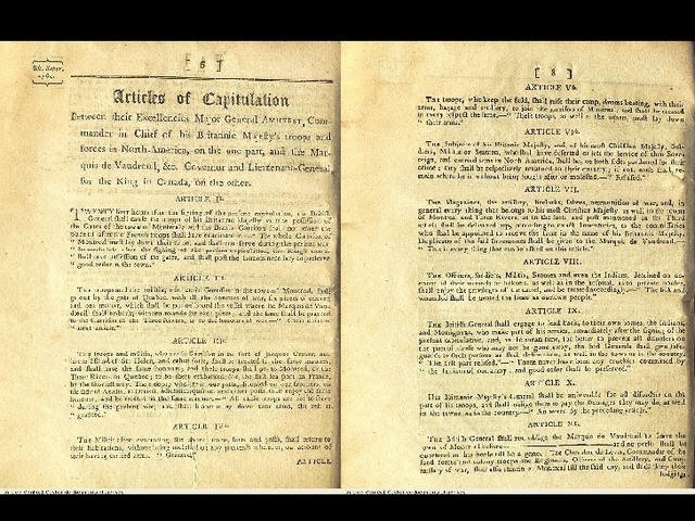 Surrender of Montreal and Signing of the Articles of Capitulation