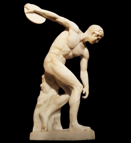 Myron sculpte Le Discobole