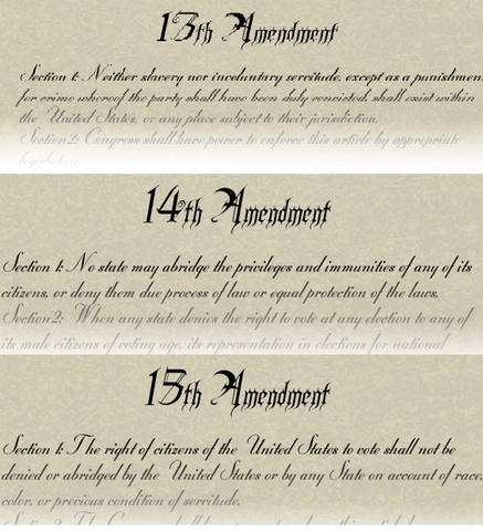 13,14,15 Amendments (Constitutional Issues and Laws)
