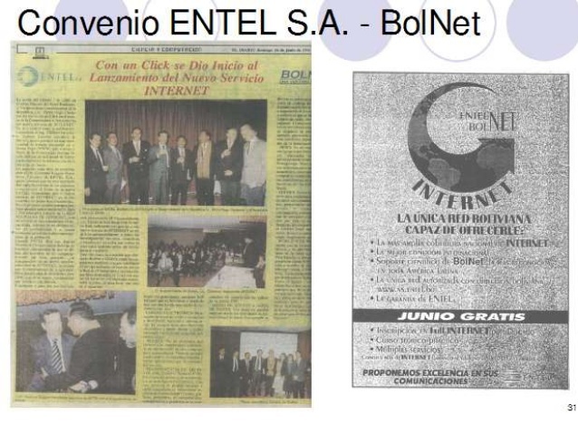 Convenio BolNet – ENTEL