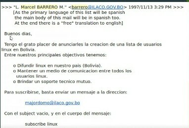 Primer mensaje de (SLOB)