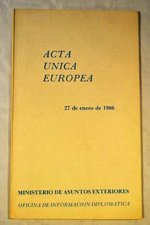 Tractat de l'Acta Única Europea