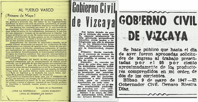 Huelga 1947(Resistencia interior)