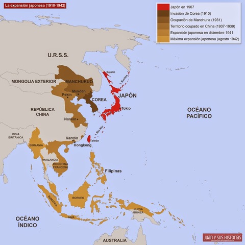 Retroceso japonés a su propio territorio.
