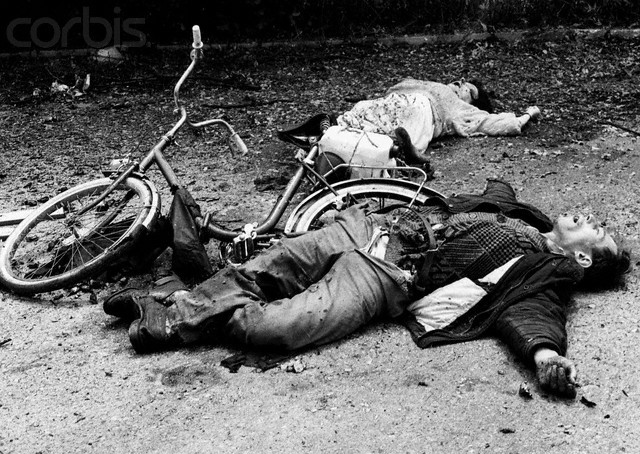 1000th day of the Serbian seige of Sarajevo, Bosnia.