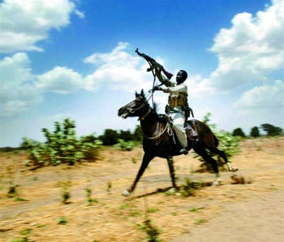 Pro-government Arab Janjaweed militias begin to carry out systematic killings of non-Arab villagers in Darfur