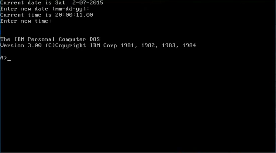 MS-DOS 3.0 (MicroSoft Disk Operating System)