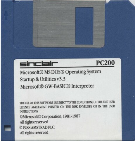 MS-DOS 3.3 (MicroSoft Disk Operating System)