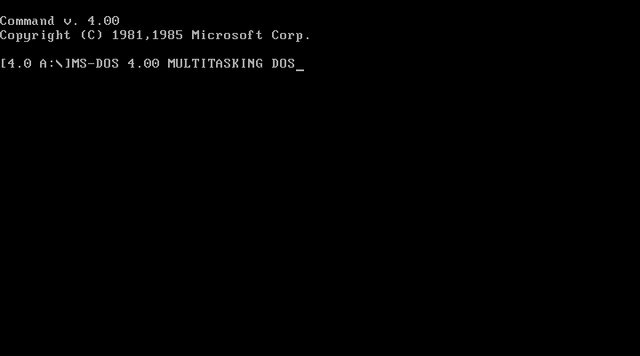 MS-DOS 4.0 (MicroSoft Disk Operating System)