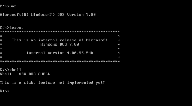 MS-DOS 7.0 (MicroSoft Disk Operating System)