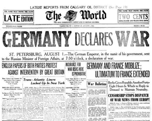 Germany Declares War on Russia