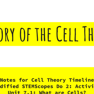 Timeline: Cell Theory Timeline