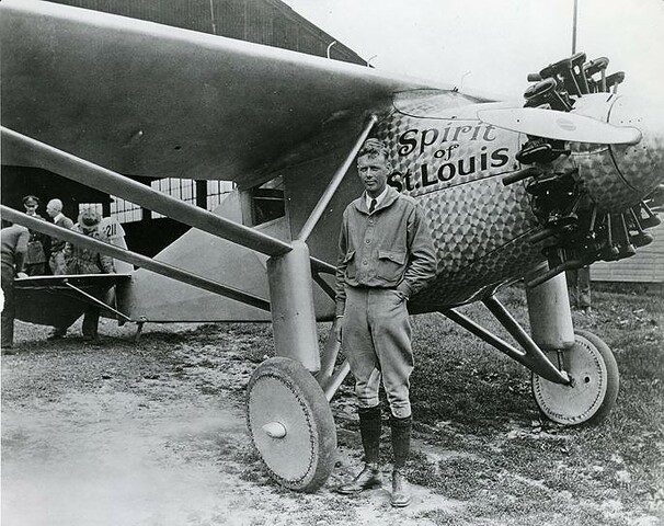The first trans-Atlantic flight is made by Charles Lindbergh.