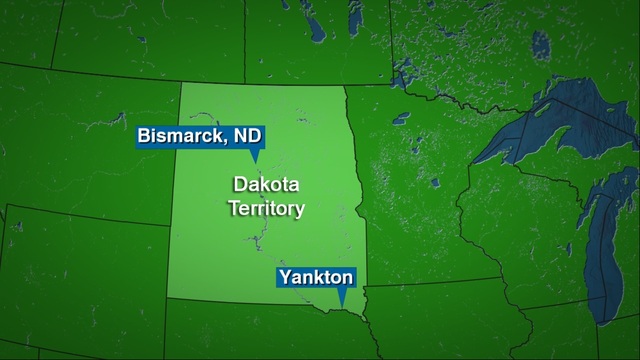 South Dakota and North Dakota became states.