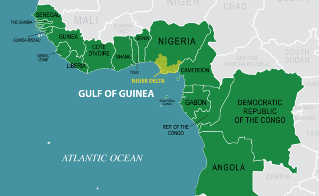 Sailed to the Gulf of Guinea
