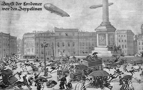 Un Zeppelin bombardeja Londres