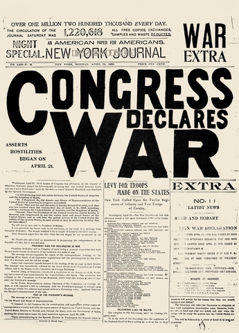 U.S Declares war on Spain