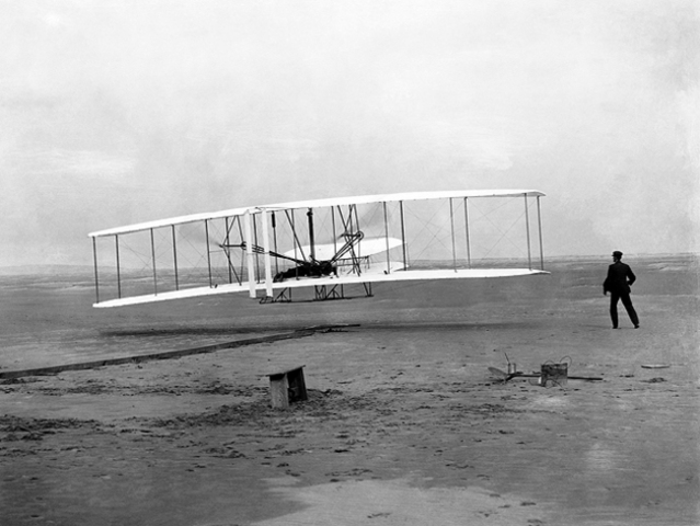 The Wright Brothers fly