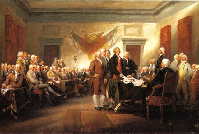 Delegados de las Trece Colonias, aprueban la Constitución Americana