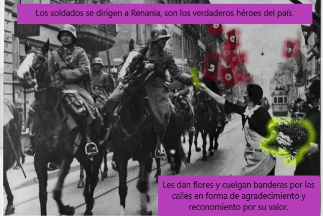 Primera acción militar, las tropas alemanas ocupan Renania