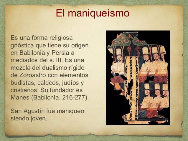 San Agustín se une a la secta de los maniqueos.