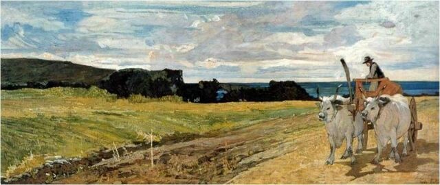 Bovi al carro- Fattori