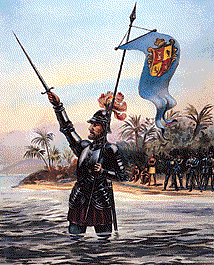 Vasco Nuñez de Balboa crossed the isthmus of Panama and discovered the Pacific Ocean