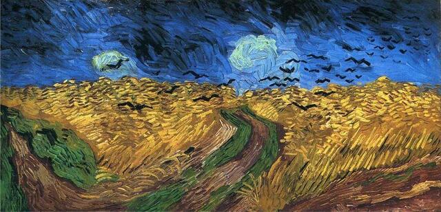 Wheatfield with Crows