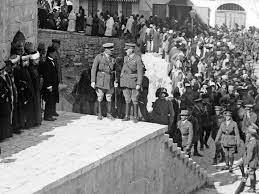 Tijdens WO1 veroverde Britse troepen Jeruzalem op de Turken.