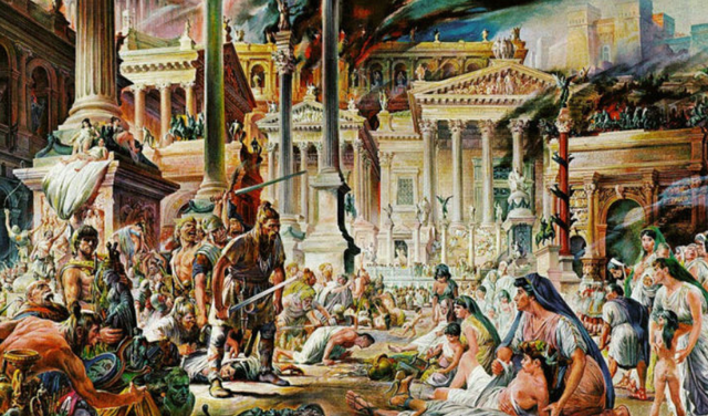 Roma fue saqueada por Alarico.