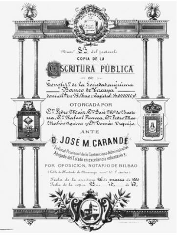 Creación del Banco de Vizcaya