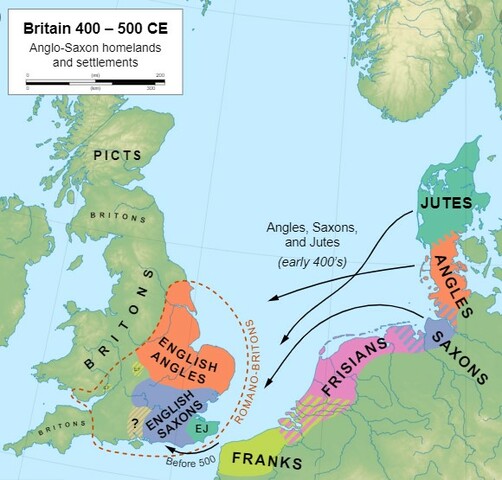 Anglos and Saxons invade