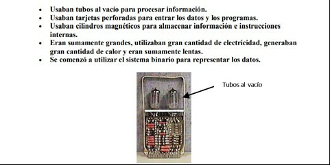 Características de la primera generación