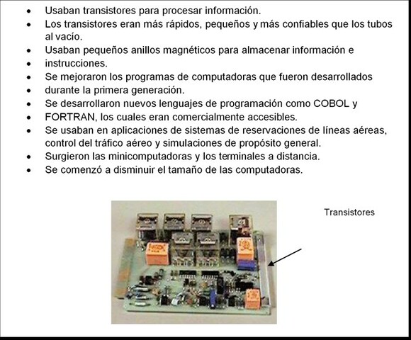 Características de la segunda generación