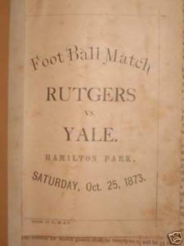 OCT 19, 1873 THE FIRST RULE CHANGED OF AMERICAN FOOTBALL