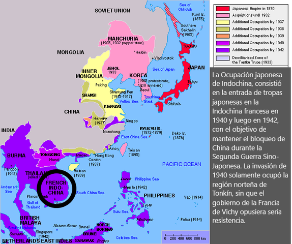 Invasión japonesa de la Indochina francesa