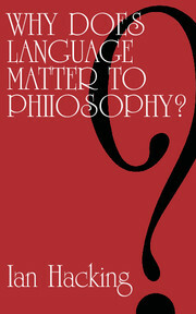 Why Does Language Matter To Philosophy?