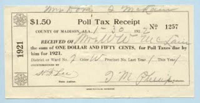 24th Amendment - poll taxes illegal