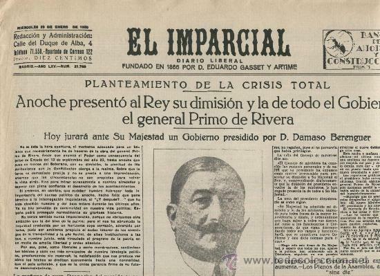 Dimisión de Primo de Rivera
