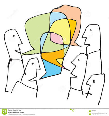 El grupo de los conversadores.