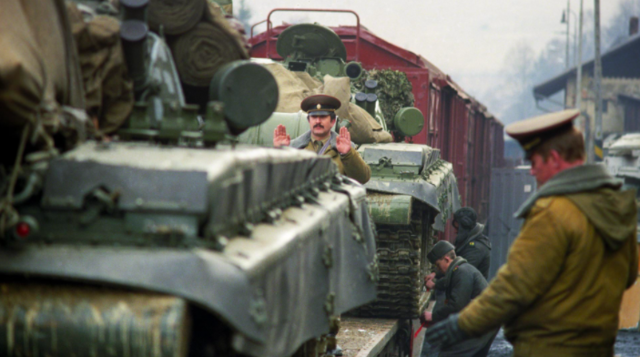 The Soviet Union begins removing troops from Poland.