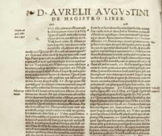 San Agustín publica su obra El de Magistro