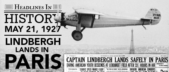 Lindbergh Crosses the Atlantic Ocean