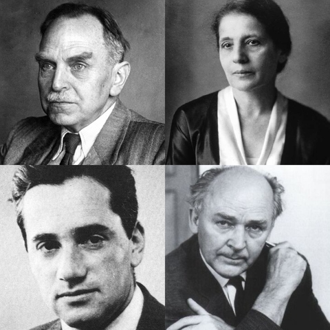 Otto Hahn, Lise Meitner, Otto R. Frisch y Fritz Strassmann