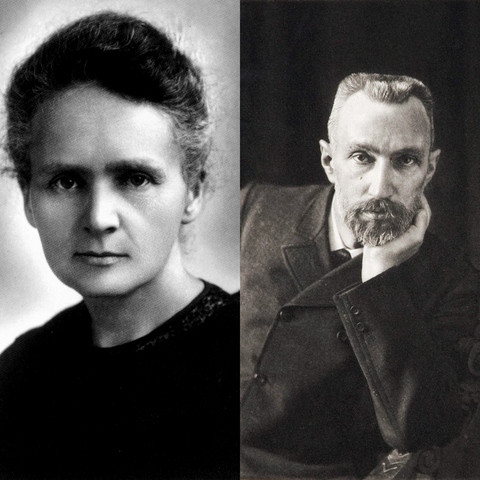 Marie S. Curie y Pierre Curie