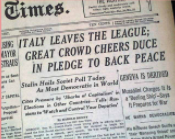 Italy withdraws from League of Nations