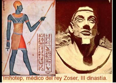 Egipto, Inhotep es el primer médico comprobado históricamente