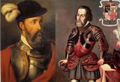 Hernán Cortés y Francisco Pizarro