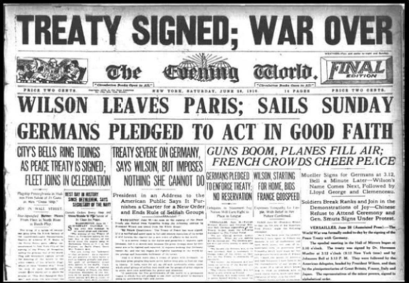 Treaty of Versailles is Signed